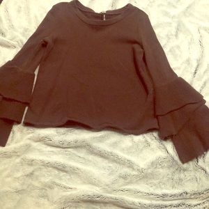 Bell sleeve sweatshirt